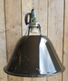 Authentieke industriële emaille hanglamp zwart - HI1