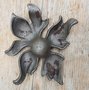 Wrought iron flower with leaf - OS19