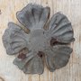 Wrought iron flower with leaf - OS21