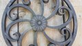 Round wrought iron ornament with curls - OS42
