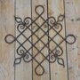 Square wrought iron ornament with curl - OS46