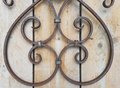 Large double sided wrought iron ornament with flower - OS50