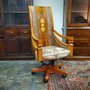 Antiek Art Nouveau bureau met bureaustoel