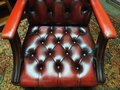 Antieke Chesterfield stoel Oxblood