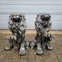 Antiek koppel bronze Leeuwen