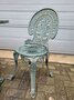 Antieke Franse gietijzeren bistro set
