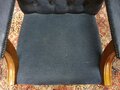 Antieke Chesterfield Gainsborough bureaustoel zwart stof
