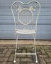 Antieke Franse smeedijzeren bistrostoelen