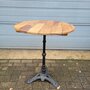 Ronde bistrotafel met hardhouten blad