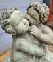 Antiek brons standbeeld 2 Engeltjes op kussen