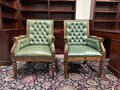 Engelse Chesterfield Library chair fauteuil Groen