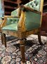 Engelse Chesterfield Library chair fauteuil Groen