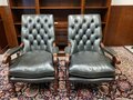 Engelse Chesterfield Library chair fauteuil zwart