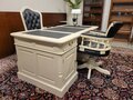 Klassiek Engels Chesterfield Bureau Set met Bureaustoelen en Notarislamp