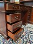 Classic English Mahogany Bookcase with Desk
