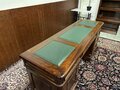 Classic English shallow mahogany desk