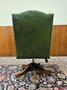 Klassiek Engelse Chesterfield Gainsborough bureaustoel groen