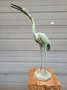 Antiek brons standbeeld van een Kraanvogel