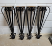 Antique wrought iron table legs
