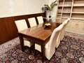 Classic English Mahogany Table with Chairs