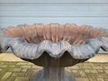 Antique French cast iron planter with wavy rim