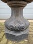 Antique French cast iron planter with wavy rim