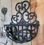 Large cast iron wall planter