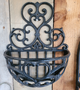 Large cast iron wall planter