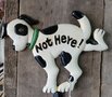 Gietijzeren tuinsteker verboden Hond uit te laten