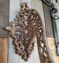 Large cast iron wall sconce with patina