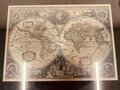 Classic coffee table with world map