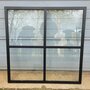 Large steel window frame black