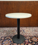 Round bistro table with marble look top