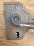 Wrought iron lock with handle for gate
