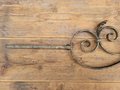 Monumental wrought iron front door ornament