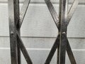 Antique wrought iron elevator door