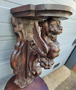 Antique Black Forest Wood Carved Dragon Gothic Wall Console 