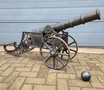 Antique cast iron cannon