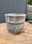 Cast iron flower pot gray