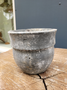 Cast iron flower pot gray