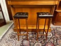 Classic English Chesterfield bar with bar stools