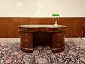 Kidney shaped English Chesterfield desk