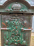 Antique cast iron freestanding mailbox