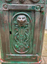 Antique cast iron freestanding mailbox