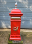 Antique wrought iron freestanding mailbox