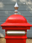 Antique wrought iron freestanding mailbox