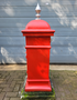 Antique wrought iron freestanding mailbox