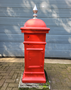 Antique wrought iron freestanding mailbox