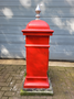 Antique wrought iron freestanding mailbox