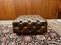 English Chesterfield Hocker Slipperbox